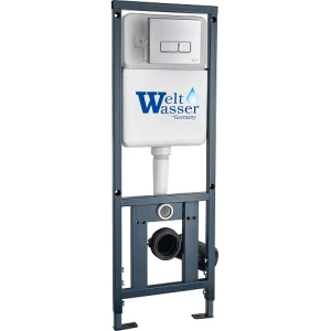 Инсталляция для унитаза WeltWasser Marberg 410 SE CR 10000008206, кнопка хром глянцевый